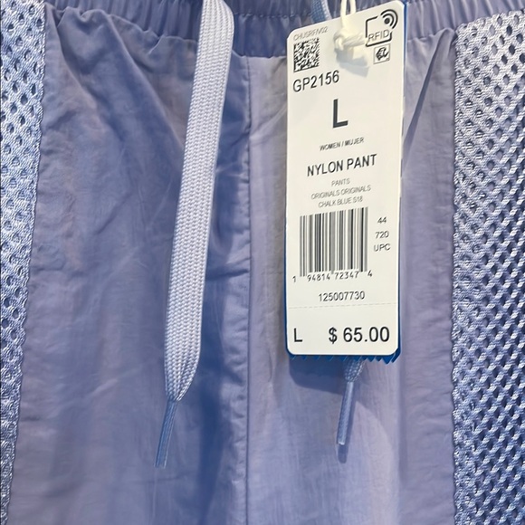 Adidas Lavender Track Pants with Black Stripes - Picture 4 of 6